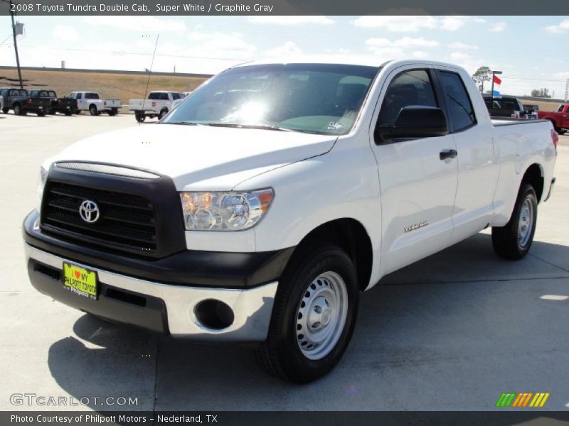 Super White / Graphite Gray 2008 Toyota Tundra Double Cab