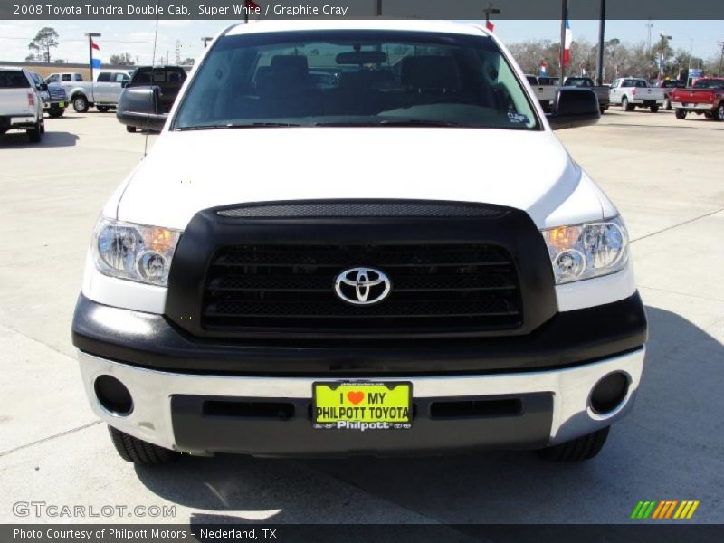 Super White / Graphite Gray 2008 Toyota Tundra Double Cab