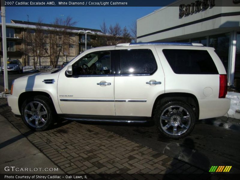 White Diamond / Cocoa/Light Cashmere 2007 Cadillac Escalade AWD