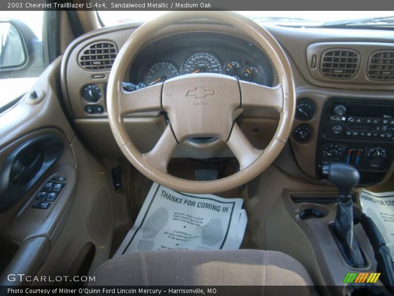 Sandalwood Metallic / Medium Oak 2003 Chevrolet TrailBlazer LS 4x4