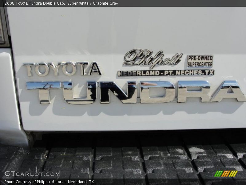 Super White / Graphite Gray 2008 Toyota Tundra Double Cab