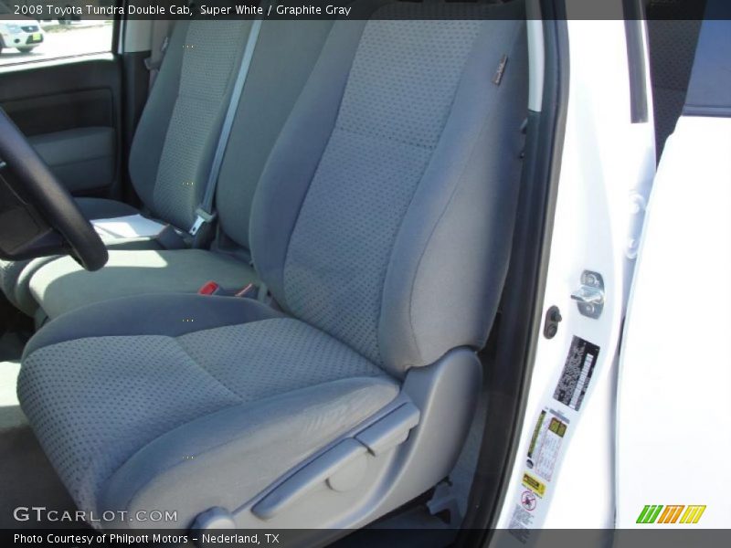 Super White / Graphite Gray 2008 Toyota Tundra Double Cab