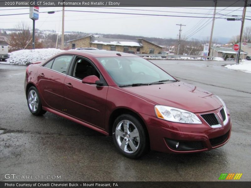 Performance Red Metallic / Ebony 2010 Pontiac G6 GT Sedan