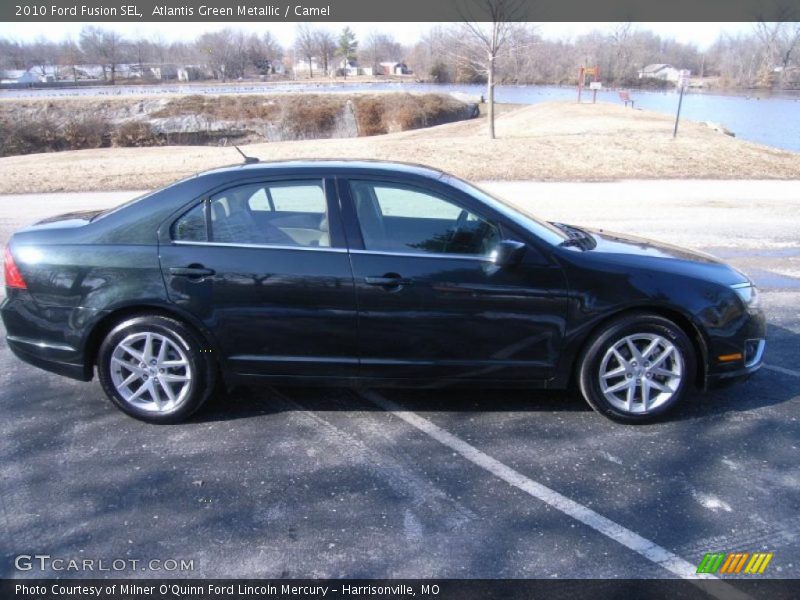 Atlantis Green Metallic / Camel 2010 Ford Fusion SEL