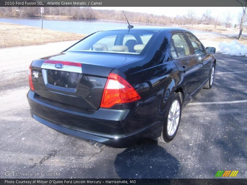 Atlantis Green Metallic / Camel 2010 Ford Fusion SEL