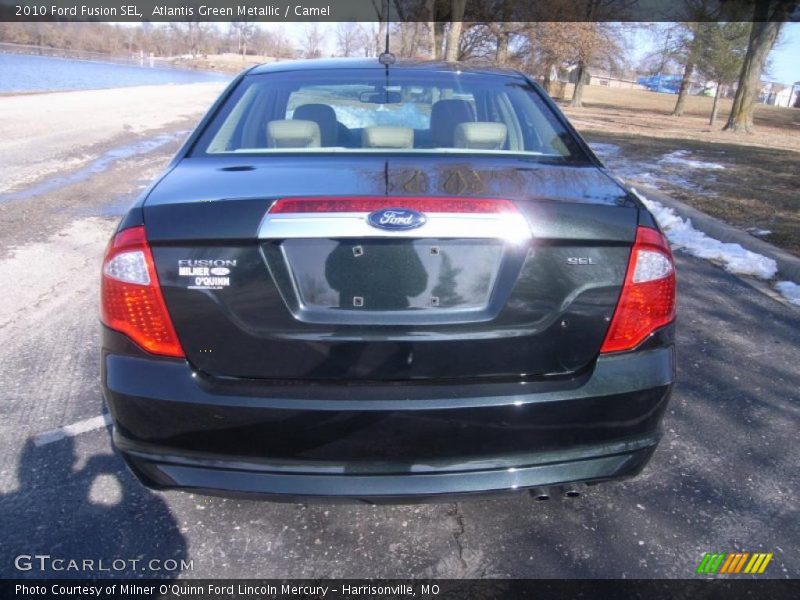 Atlantis Green Metallic / Camel 2010 Ford Fusion SEL