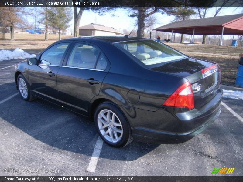 Atlantis Green Metallic / Camel 2010 Ford Fusion SEL