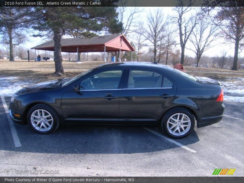 Atlantis Green Metallic / Camel 2010 Ford Fusion SEL