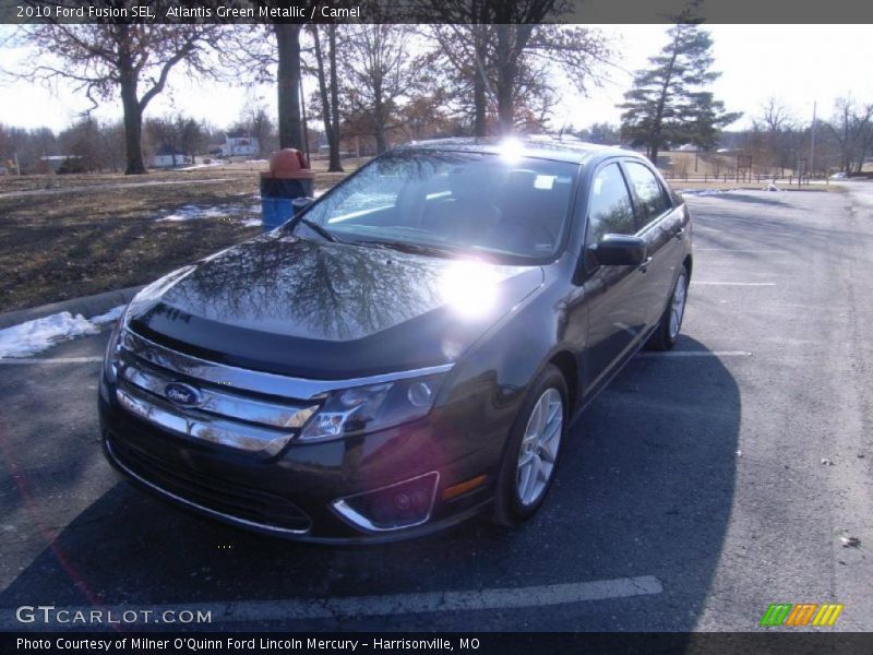 Atlantis Green Metallic / Camel 2010 Ford Fusion SEL