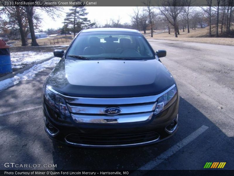Atlantis Green Metallic / Camel 2010 Ford Fusion SEL