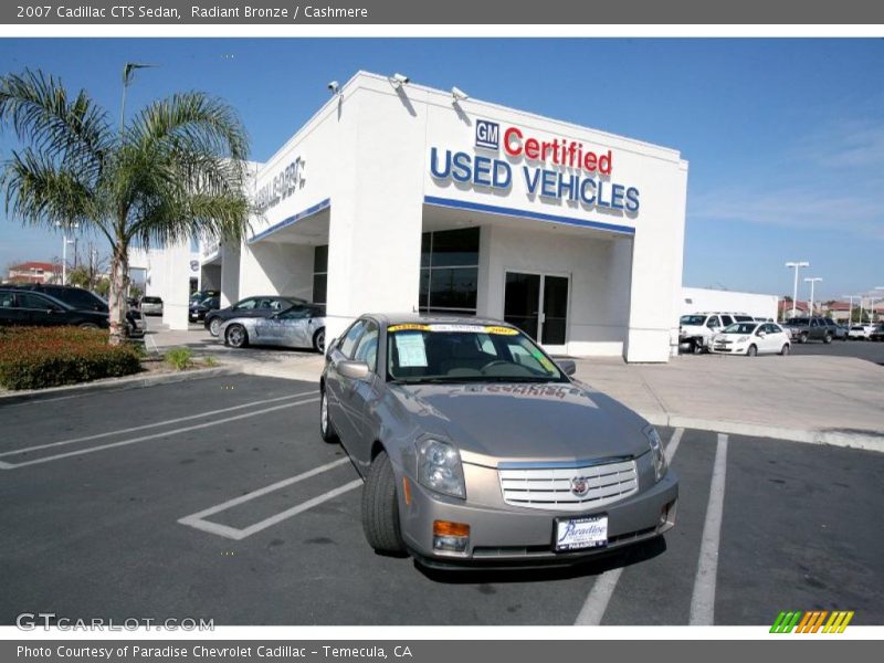 Radiant Bronze / Cashmere 2007 Cadillac CTS Sedan