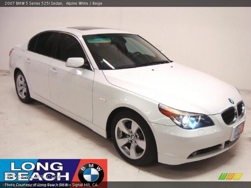 Alpine White / Beige 2007 BMW 5 Series 525i Sedan