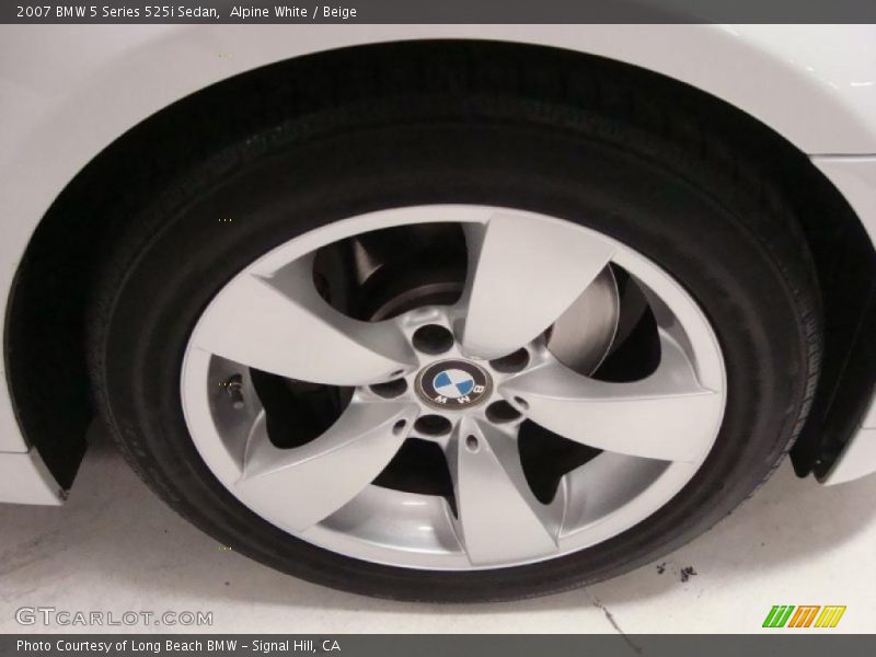 Alpine White / Beige 2007 BMW 5 Series 525i Sedan