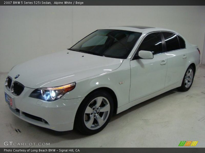 Alpine White / Beige 2007 BMW 5 Series 525i Sedan