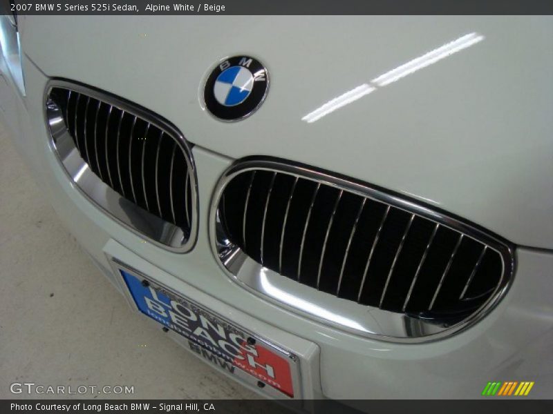 Alpine White / Beige 2007 BMW 5 Series 525i Sedan