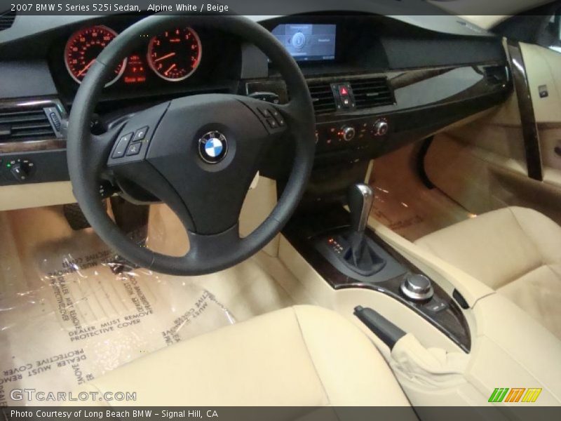 Alpine White / Beige 2007 BMW 5 Series 525i Sedan