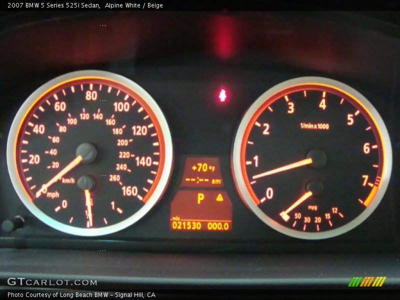 Alpine White / Beige 2007 BMW 5 Series 525i Sedan