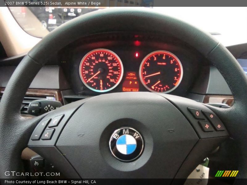 Alpine White / Beige 2007 BMW 5 Series 525i Sedan