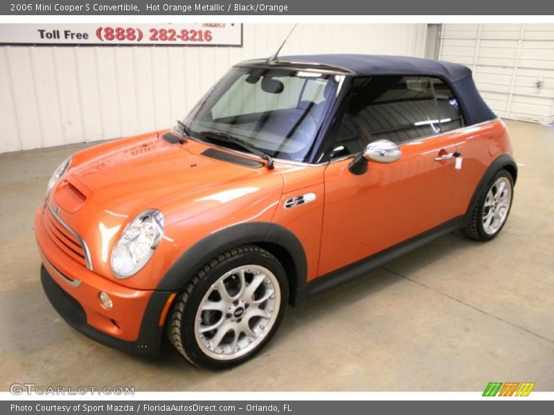 Hot Orange Metallic / Black/Orange 2006 Mini Cooper S Convertible