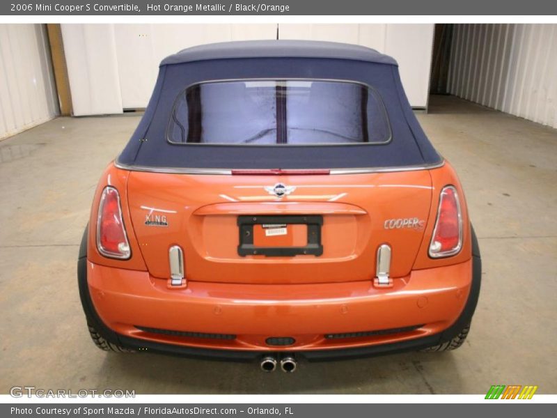 Hot Orange Metallic / Black/Orange 2006 Mini Cooper S Convertible