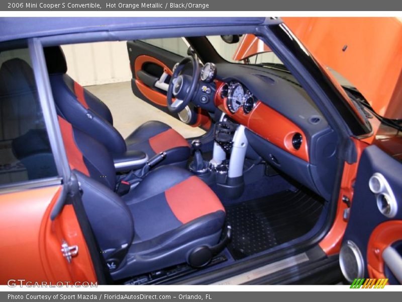 Hot Orange Metallic / Black/Orange 2006 Mini Cooper S Convertible