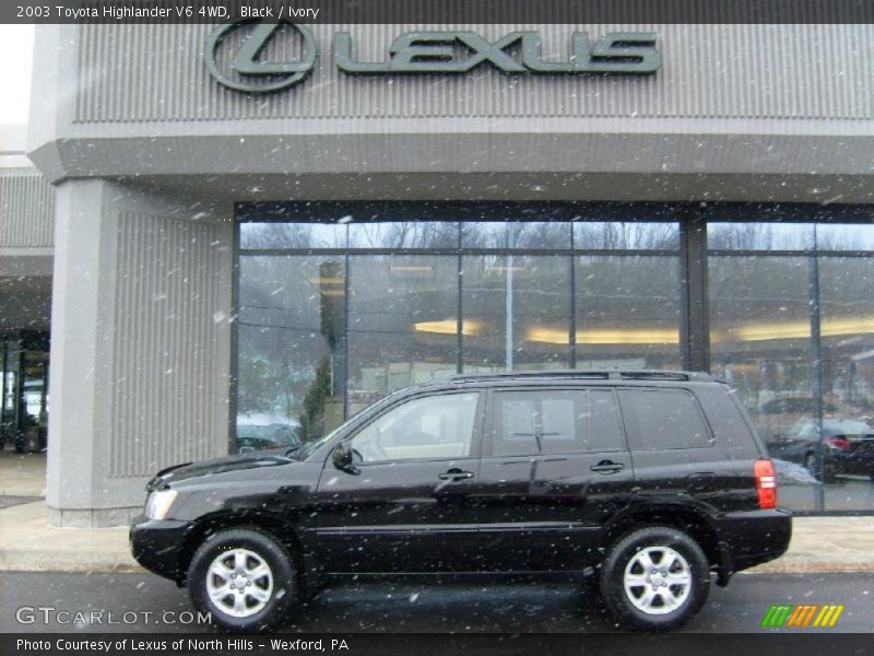 Black / Ivory 2003 Toyota Highlander V6 4WD