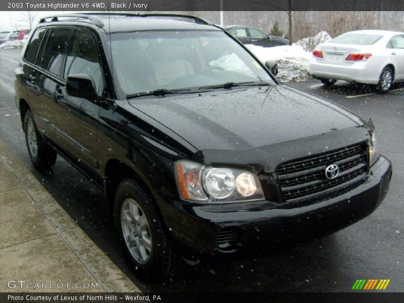 Black / Ivory 2003 Toyota Highlander V6 4WD