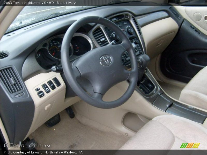 Black / Ivory 2003 Toyota Highlander V6 4WD