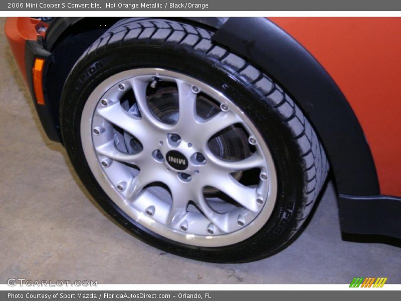 Hot Orange Metallic / Black/Orange 2006 Mini Cooper S Convertible