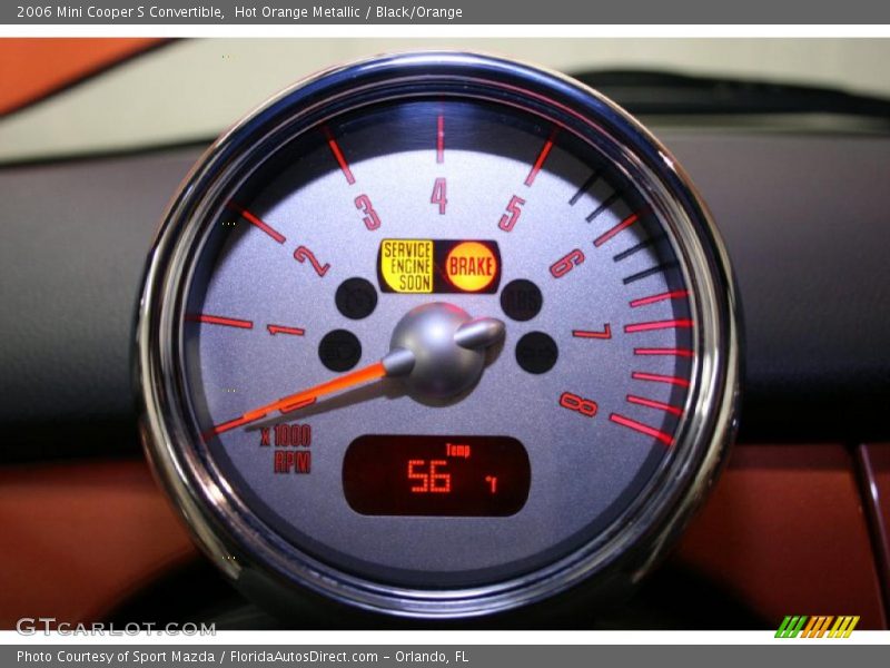 Hot Orange Metallic / Black/Orange 2006 Mini Cooper S Convertible