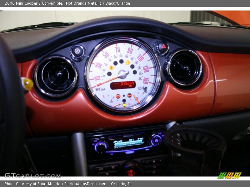 Hot Orange Metallic / Black/Orange 2006 Mini Cooper S Convertible