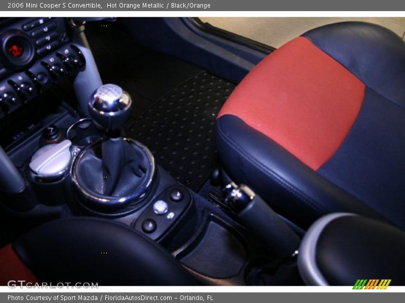 Hot Orange Metallic / Black/Orange 2006 Mini Cooper S Convertible
