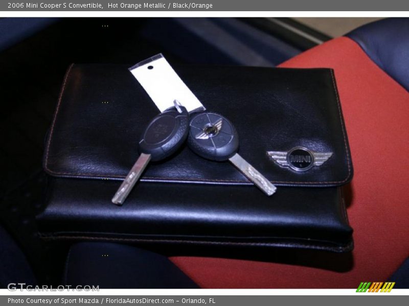 Hot Orange Metallic / Black/Orange 2006 Mini Cooper S Convertible