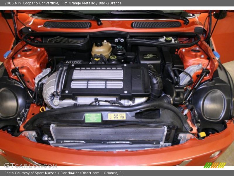 Hot Orange Metallic / Black/Orange 2006 Mini Cooper S Convertible