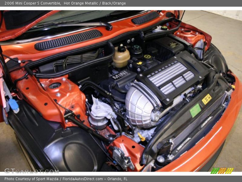 Hot Orange Metallic / Black/Orange 2006 Mini Cooper S Convertible