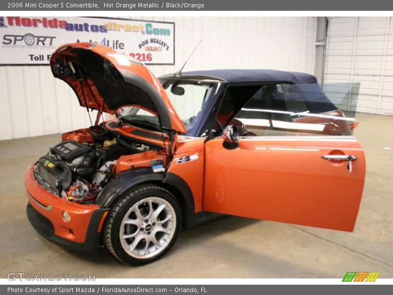 Hot Orange Metallic / Black/Orange 2006 Mini Cooper S Convertible