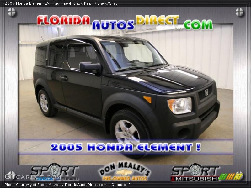Nighthawk Black Pearl / Black/Gray 2005 Honda Element EX