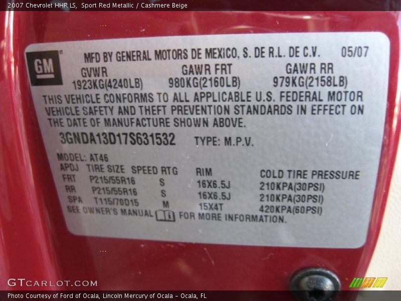 Sport Red Metallic / Cashmere Beige 2007 Chevrolet HHR LS