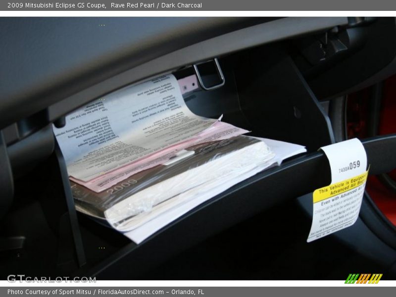 Rave Red Pearl / Dark Charcoal 2009 Mitsubishi Eclipse GS Coupe