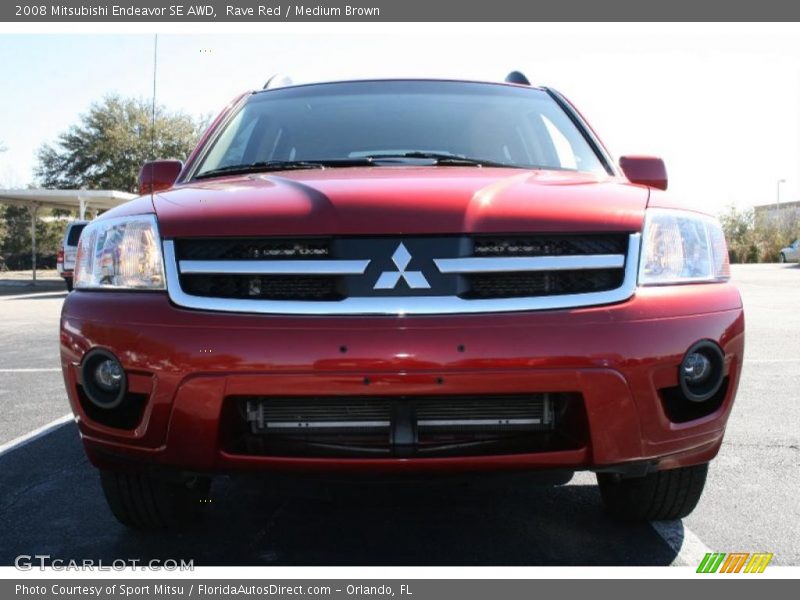 Rave Red / Medium Brown 2008 Mitsubishi Endeavor SE AWD