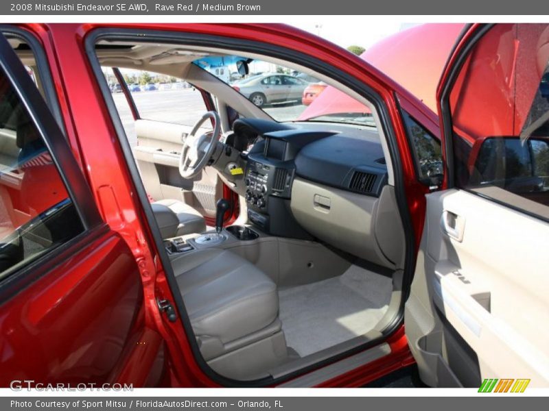 Rave Red / Medium Brown 2008 Mitsubishi Endeavor SE AWD
