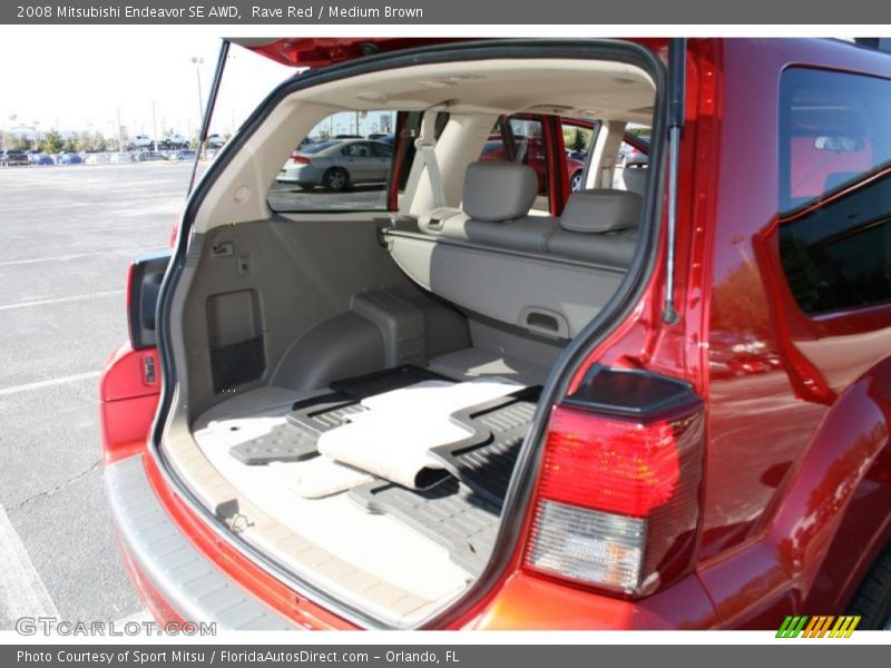 Rave Red / Medium Brown 2008 Mitsubishi Endeavor SE AWD