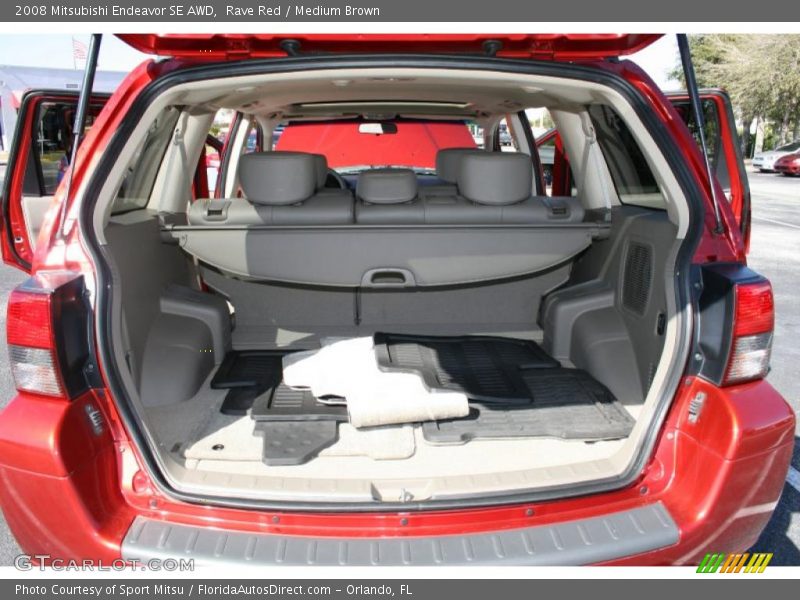 Rave Red / Medium Brown 2008 Mitsubishi Endeavor SE AWD
