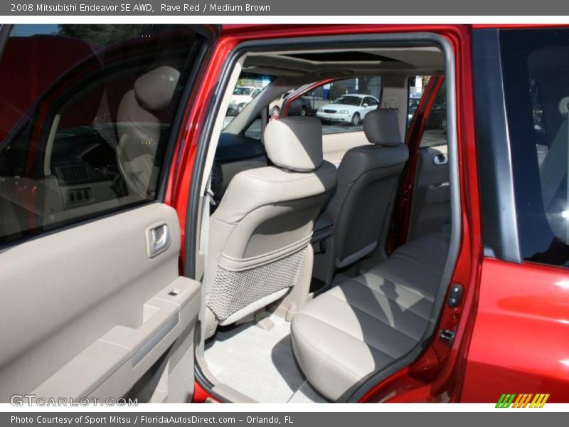 Rave Red / Medium Brown 2008 Mitsubishi Endeavor SE AWD
