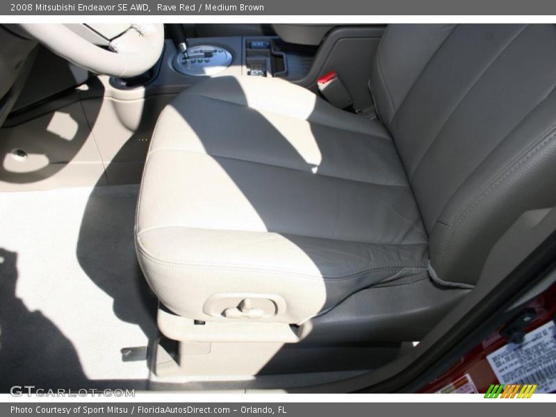 Rave Red / Medium Brown 2008 Mitsubishi Endeavor SE AWD