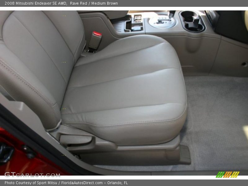 Rave Red / Medium Brown 2008 Mitsubishi Endeavor SE AWD