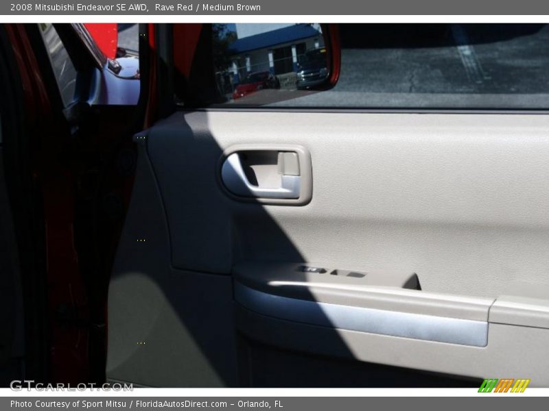 Rave Red / Medium Brown 2008 Mitsubishi Endeavor SE AWD