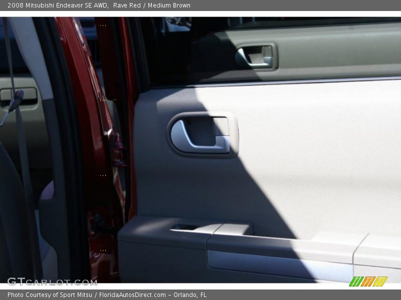 Rave Red / Medium Brown 2008 Mitsubishi Endeavor SE AWD