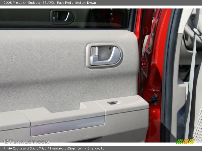Rave Red / Medium Brown 2008 Mitsubishi Endeavor SE AWD