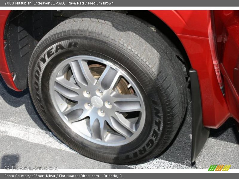 Rave Red / Medium Brown 2008 Mitsubishi Endeavor SE AWD